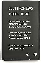 Gigaset GL590 Mobile Phone Replacement Battery for Gigaset GL390, 3.7 V, 800 mAh New BL-4C Black