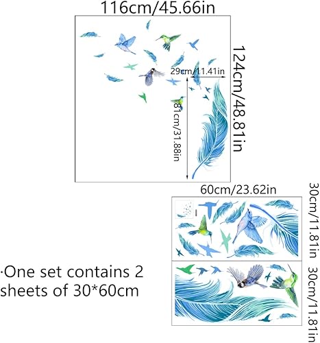 Miniatura 6 de QANYUE Adhesivos de pared para despegar y pegar, calcomanías de pared extraíbles de PVC para decoración de dormitorio de niños, guardería, sala de