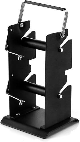 Miniatura 1 de QWORK Soporte de carrete de soldadura de carrete de soldadura doble, Dispensador de carrete de soporte de rollo ajustable, Herramienta de soldadura