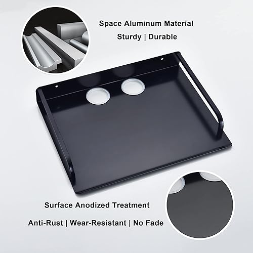 Miniatura 4 de Estante flotante para componentes de TV, estante de proyector montado en la pared, estantes centrales de entretenimiento de metal para enrutador,