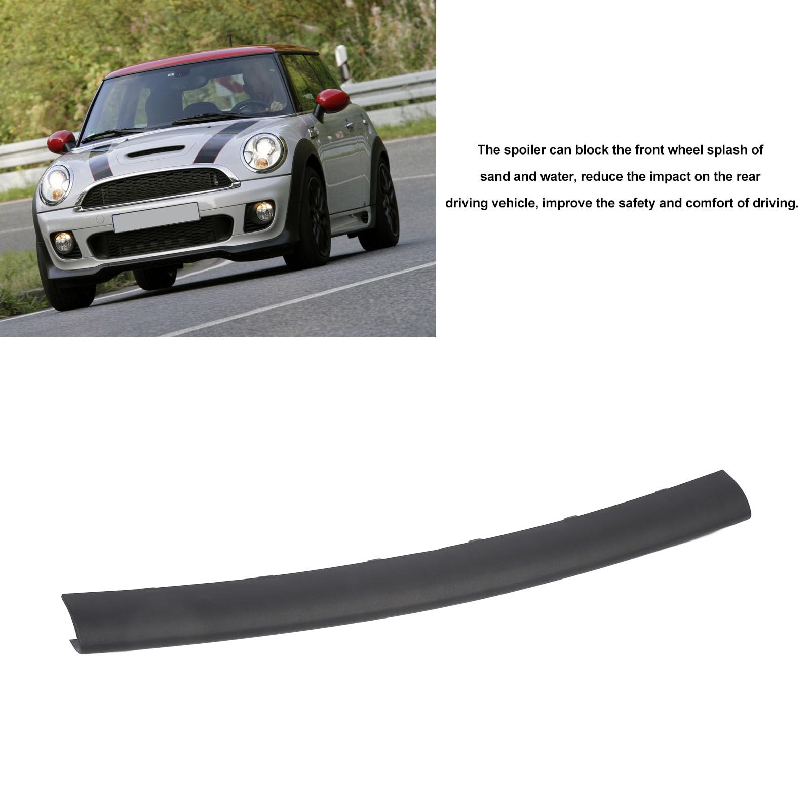 Aqxreight Séparateur De Lèvre De Pare-chocs Avant De 150 Cm - Brillant