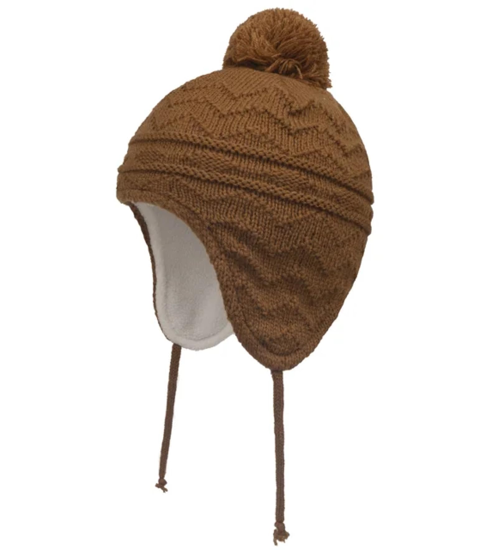 Czapki Czapki Skullies Czapki Beanie Maluch Niemowlę Chłopcy Dziewczęta Zimowa Czapka Czaszka Dzianinowa Czapka dziecięca z nausznikami Czapki z pomponem M1T-3T Brązowy, Brązowy, rozmiar uniwersalny