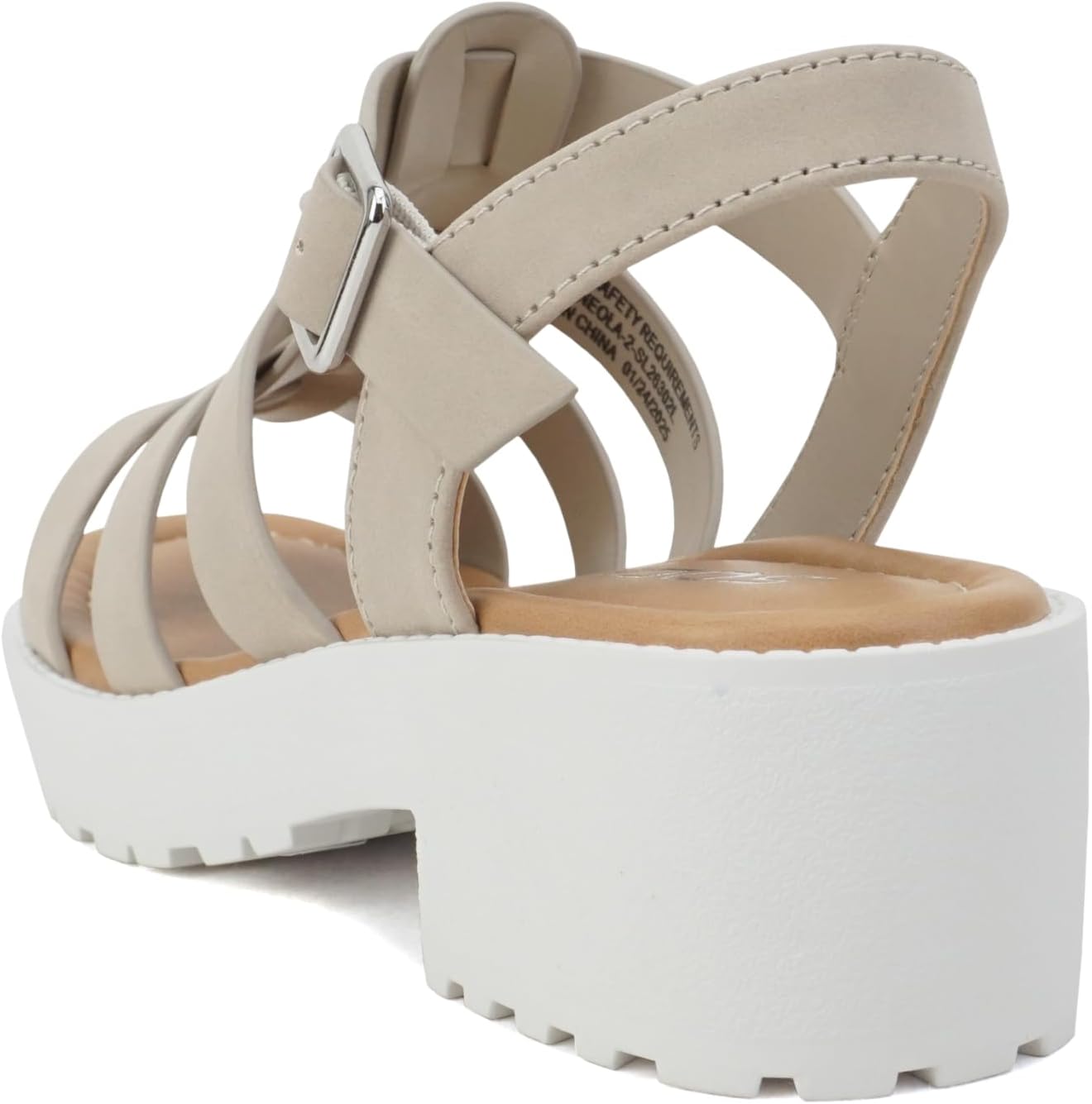Soda “NEOLA-2” ~ Little Kids/Children/Girls Open Toe Ankle Strap Low Heel Lug Sole Fisherman Sandal