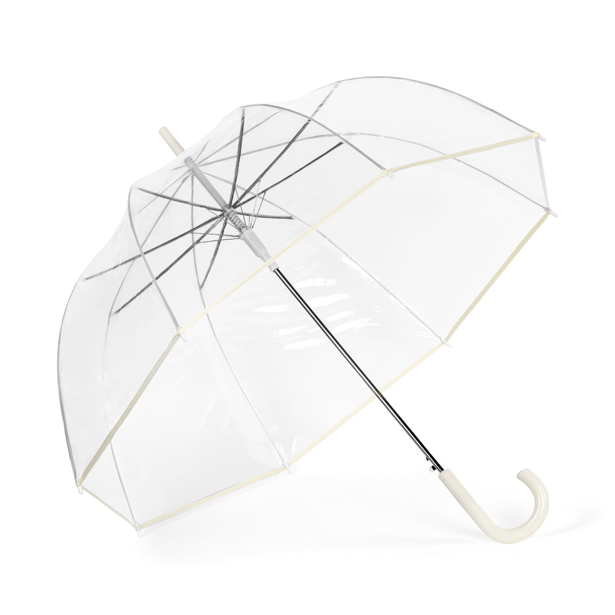 ShedRain Clear Bubble Umbrella Ivory Trim