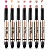 UNYOKE Colorful Quick Makeup Double Color Eyeshadow Pen Earth Color Contour Bright Pearlescent Double Ended Eye Shadow Stick-03# Coffee Rose Gold