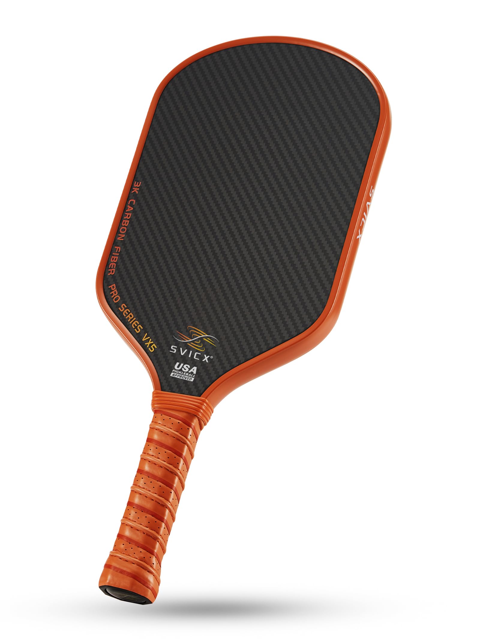 Set di 2 pagaie per pickleball, in fibra di carbonio, 16 mm, controllo superiore, forte potenza e rotazione forzata, manico esteso per presa a due mani, approvato USAPA