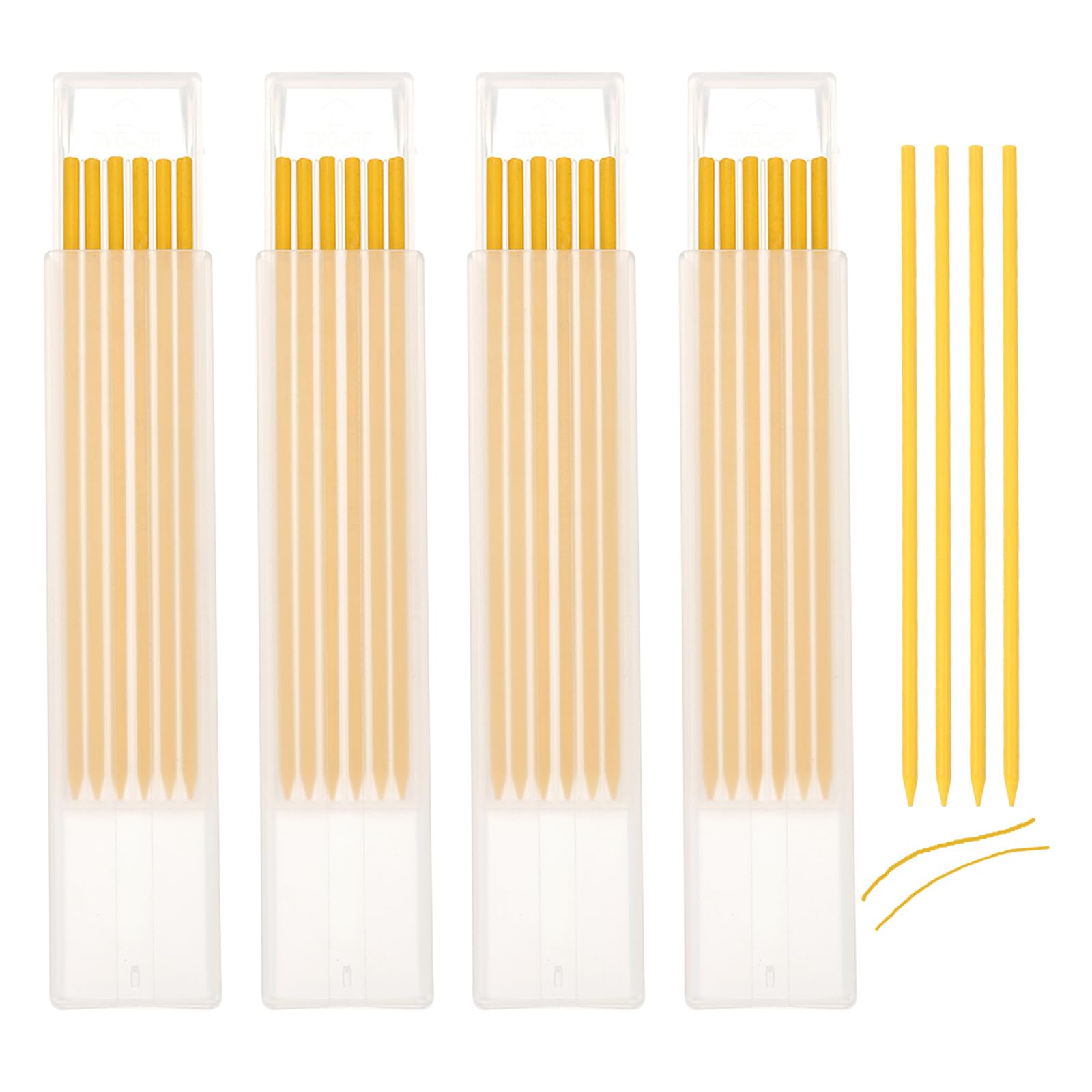 Quarkzman Gelbe Tischler Bleistiftminen 2,8 mm Solide Tieflochmarker für Zimmerer