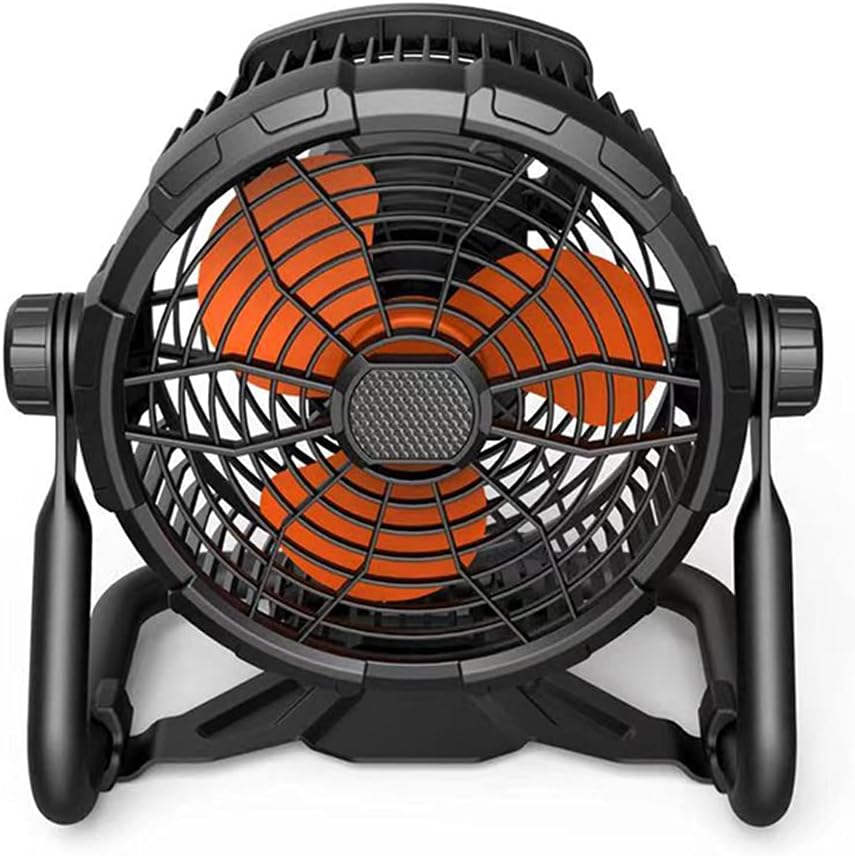 Rotation USB Battery Multi Purpose Table Fan Rechargeable Battery Powered Industrial Fan with Table Lamp