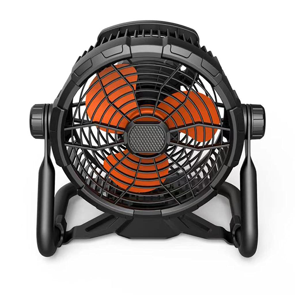 Ventilador para acampar con lámpara recargable y batería para exterior