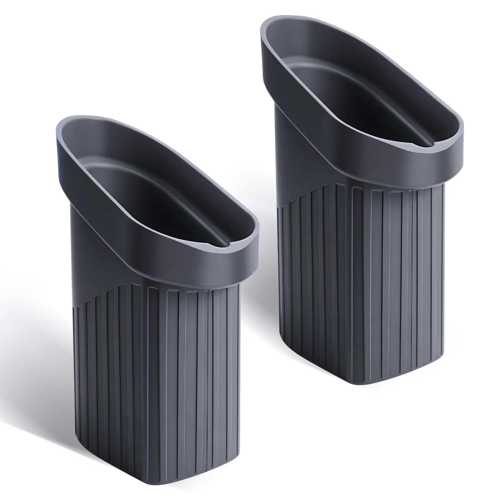 Lot de 2 poubelles de porte de voiture pour Tesla Model 3/Y - Poubelle intérieure - Poche latérale - Boîte de rangement à fente - Silicone souple - Tesla Model 3/Y 2016-2026 Highland Juniper