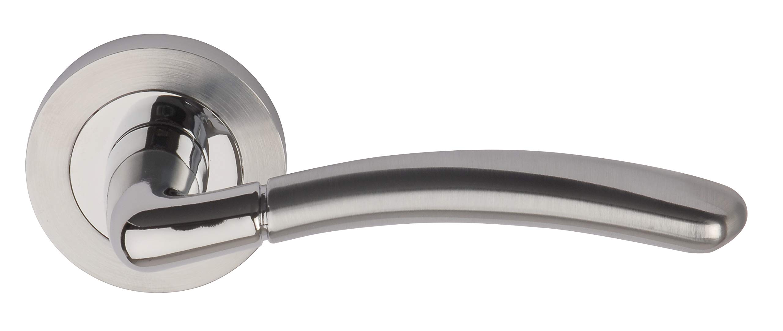 Excel DH3585 Titon Passage Door Handles on Round Rose, Duel Polished/Satin Chrome - Image 2