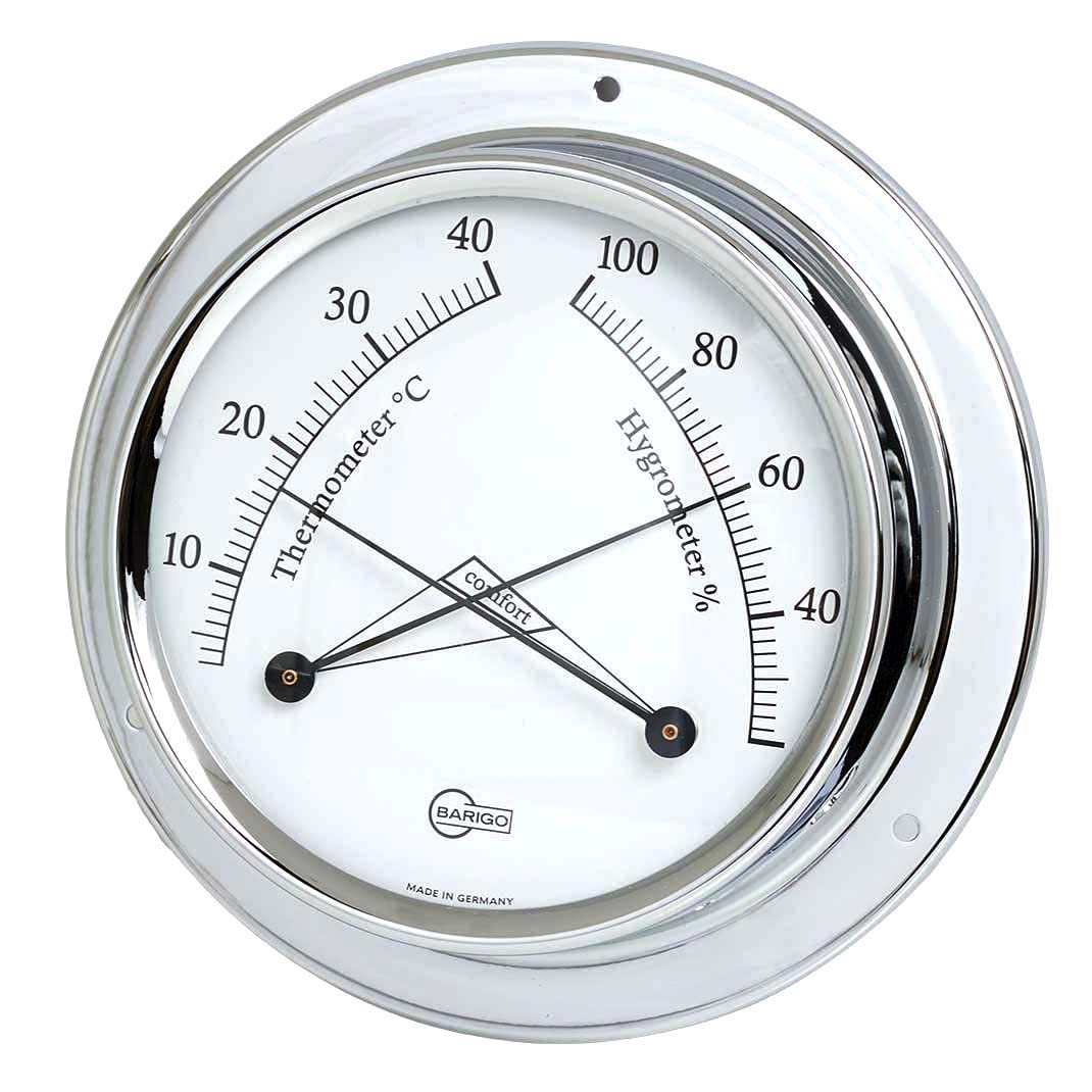 Barigo 983cr Tempo Thermometer Hygrometer Chrom 110mm