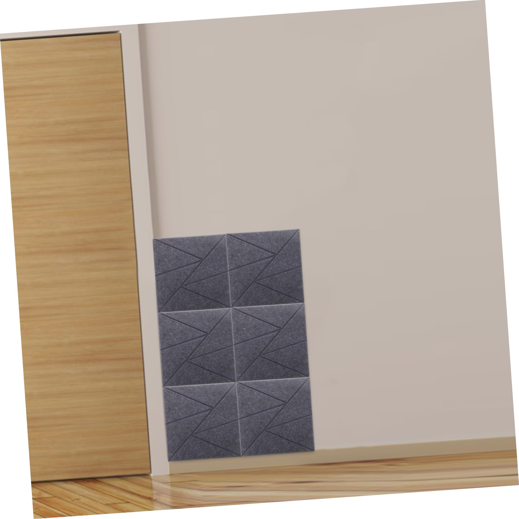 Panel Acústico Adhesivo para Pared, 6 Piezas de Poliéster | Apto para Interior Decor y Gaming Room, Efecto Moderno, Ayuda a Reducir Ruido E Interferencias