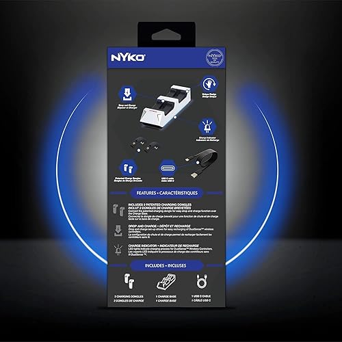 Miniatura 8 de Nyko Dualsense Estación de carga para PlayStation 5 – Base de carga y caída para 2 controladores PS5 con indicadores LED y puerto USB adicional –