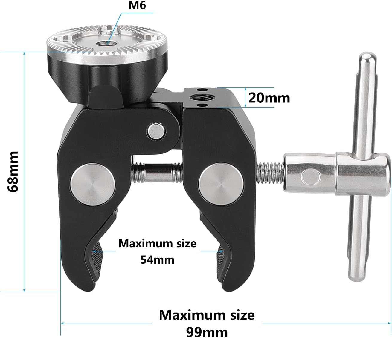 CAMVATE Super Crab Clamp with Rosette Mount M6 Female Thread Hole for Camera Accessories Kit - 2869