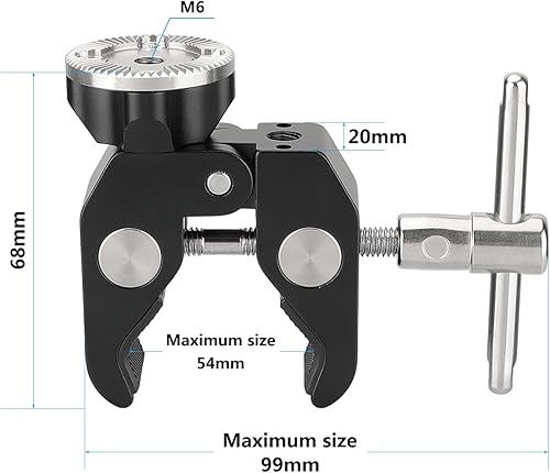 Miniatura 2 de CAMVATE Abrazadera de cangrejo Super con montaje en roseta M6 Agujero de rosca hembra para kit de accesorios de cámara - 2869