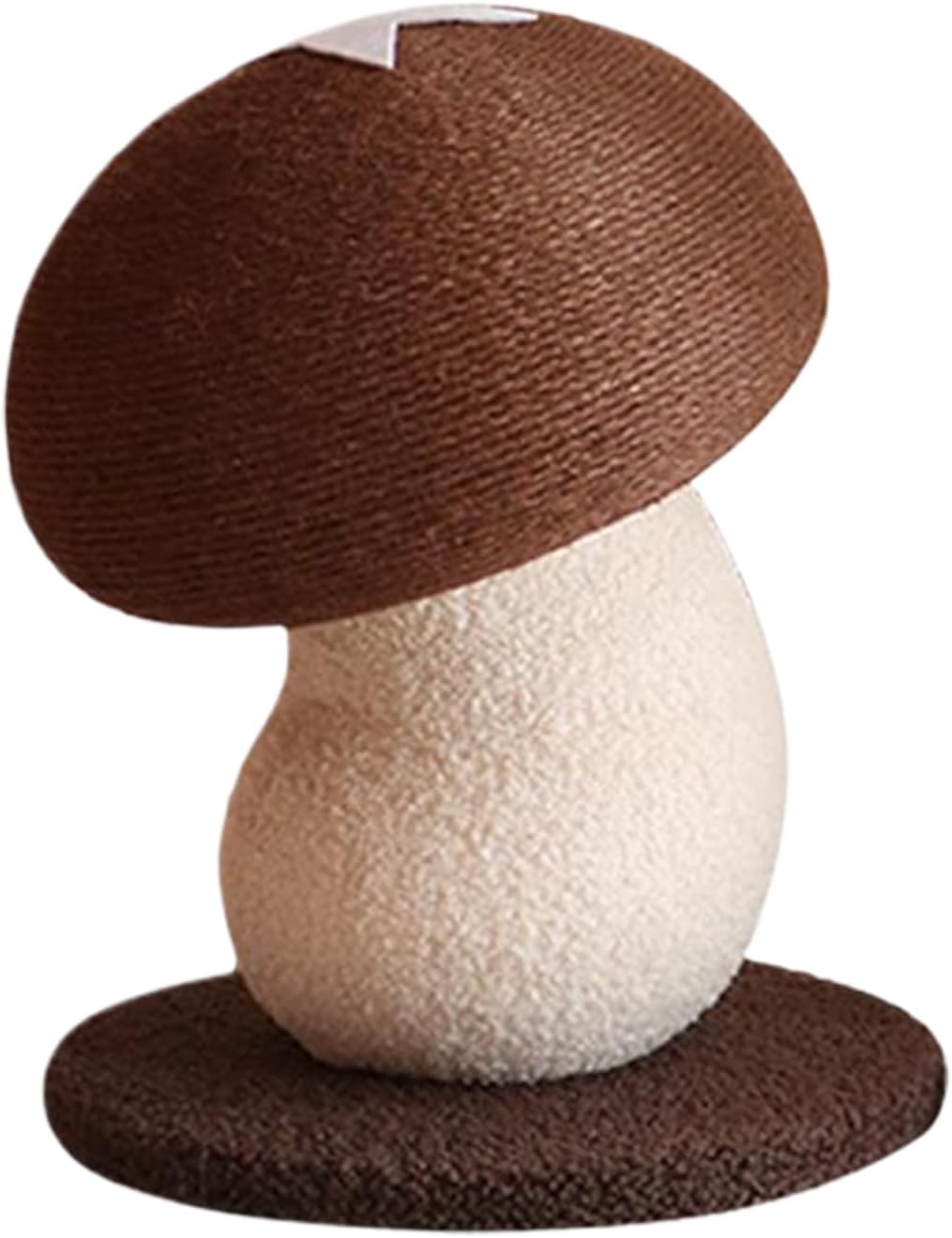 Scratching Post Mushroom - Vertical Cat Scratcher, Interactive Furniture Protector, Play Area Toy for Indoor Behavior Training, Stylish Apartment Bedroom Home Accessory for Pet Comfort