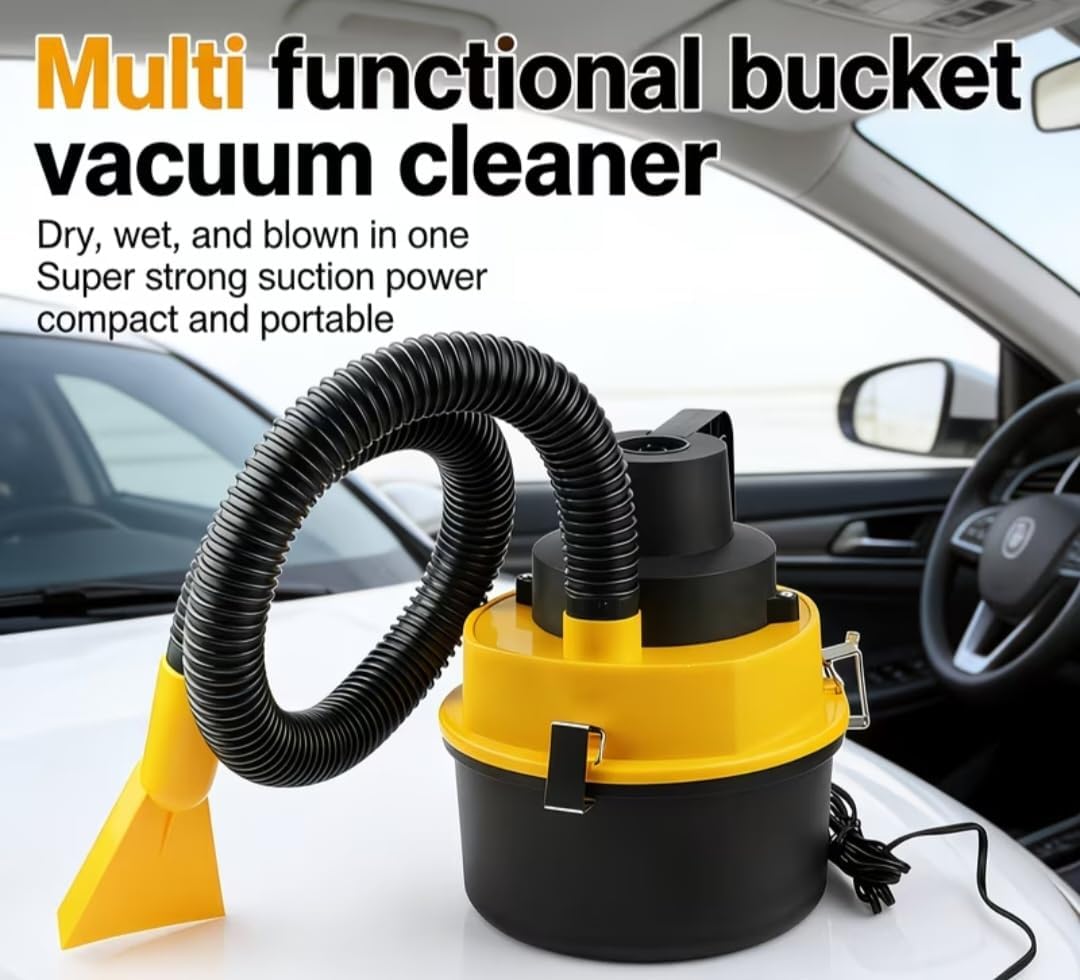 Vehicle Mounted Suction and Blowing Double use Bucket Vacuum Cleaner Car Portable Multi Function Tool Cylinder Style Large