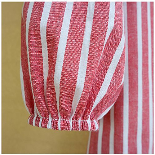 Wjx&Likerr Apron,Korean Bib Apron Cute Women Kitchen Chef Apron Adult Household Long Sleeve Work Apron Cotton Water Oil-Pink 35X39 Inch #TOP6