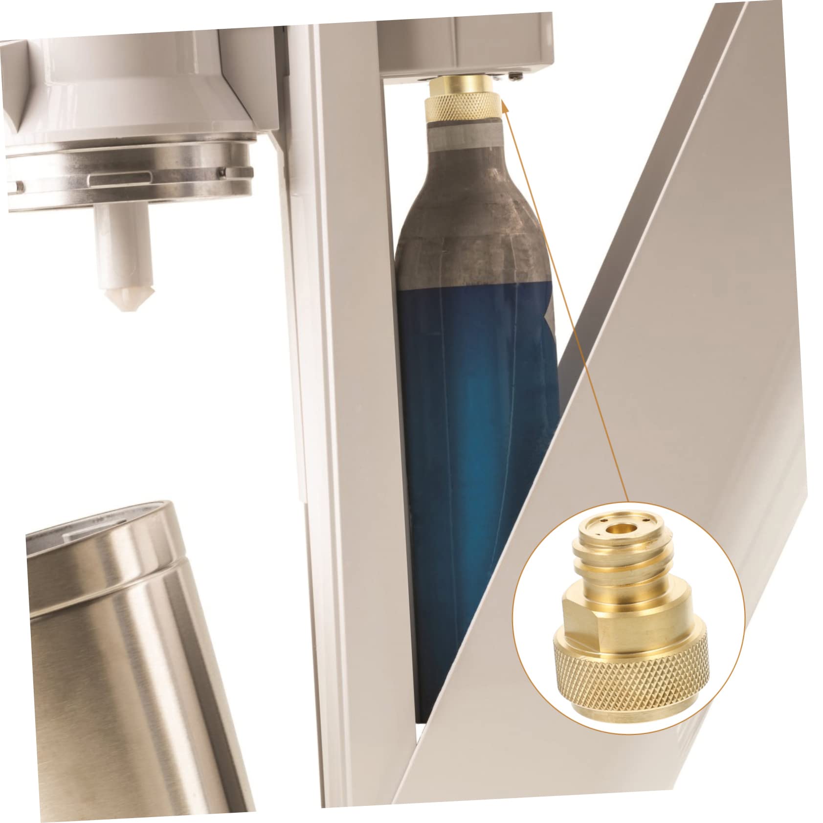 3 Set Adattatore Per Produzione Di Acqua Frizzante Soda Seltzer Acqua Birra Kit Adattatore Gas Co2 Accessori Per Birra Produzione Di Acqua Frizzante Fornitura Kit Per Produzione Cabilock