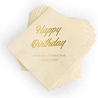 Vista 20 de WeddingStar servilletas de papel impresas personalizables de 3 capas, paquete de 40 unidades - Plegables rectangulares, color negro