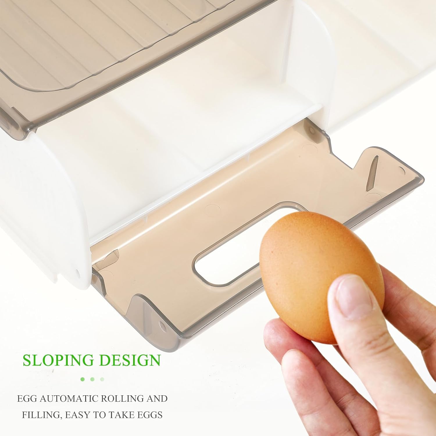 Plastic Egg Tray with Roll Forward Design for Fridge Storage