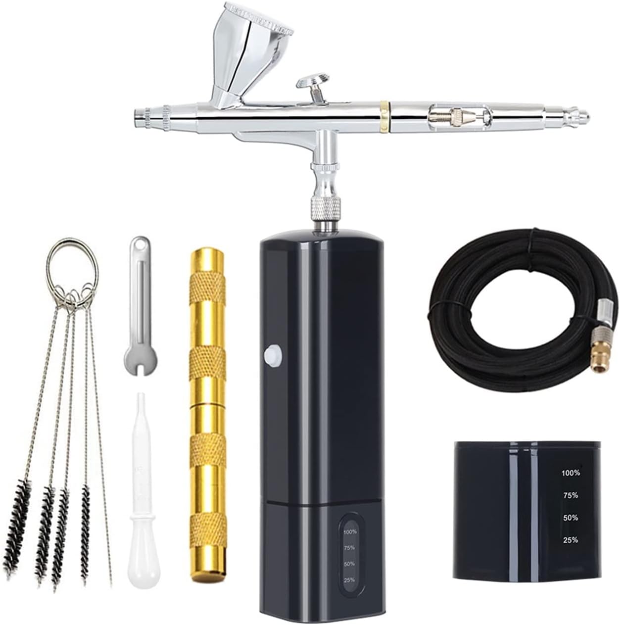 グリースガンノズル モデルペイントケーキデコ用パワーディスプレイ付き高圧エアブラシコンプレッサーガン グリスポンプ(D)