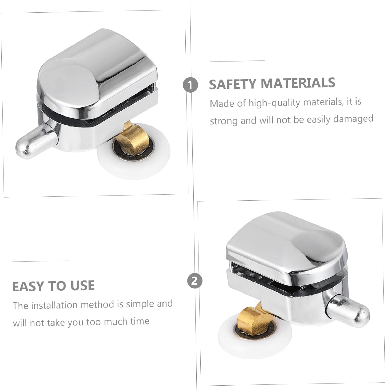 ARTIBETTER 3 Sets Shower Door Parts Rollers Easy Install Runners Replacement Pulleys