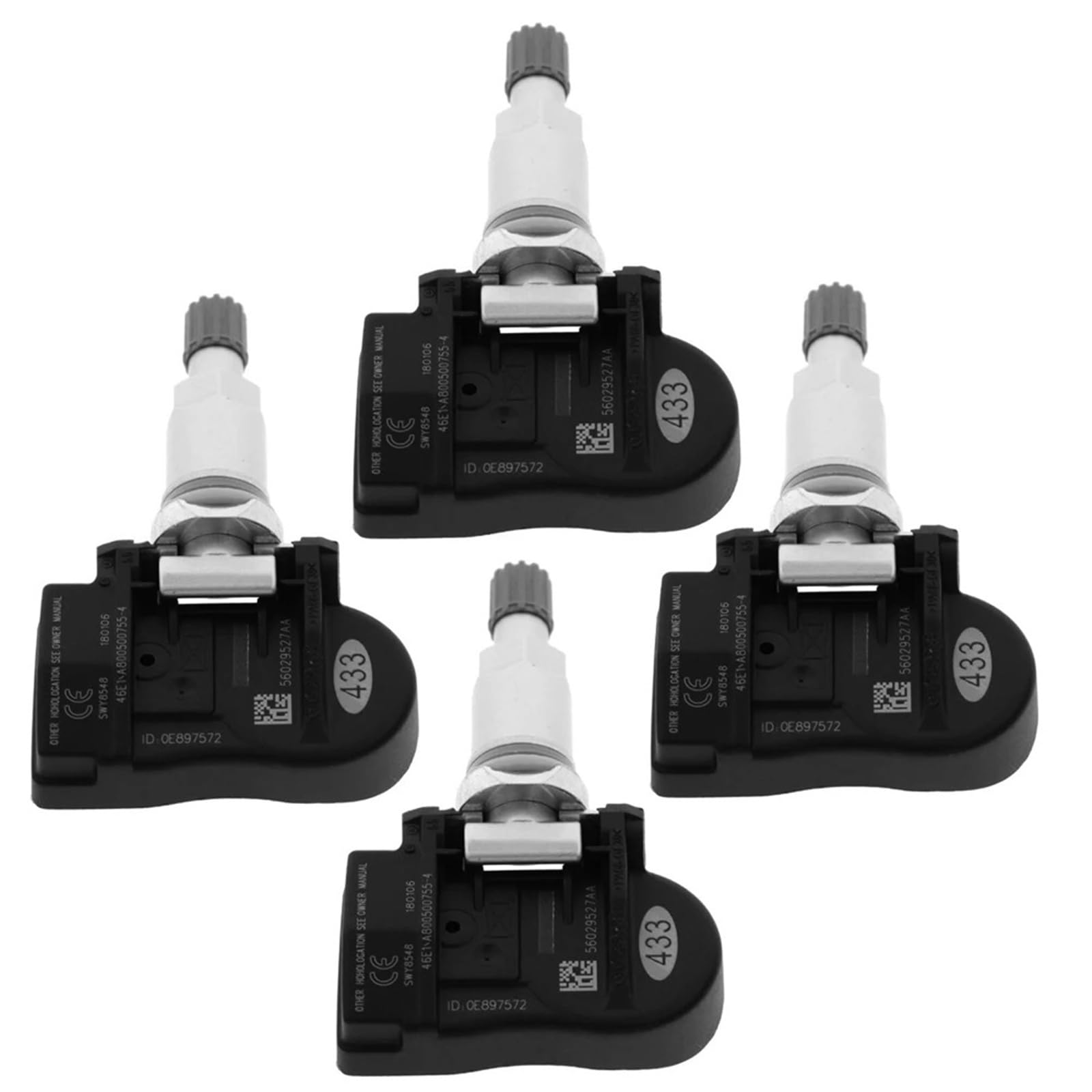 Genérico Sensor tpms Sensor de presión neumáticos (4 Unidades) para Jeep Grand Cherokee (WK), para Wrangler (JK) y Commander componentes