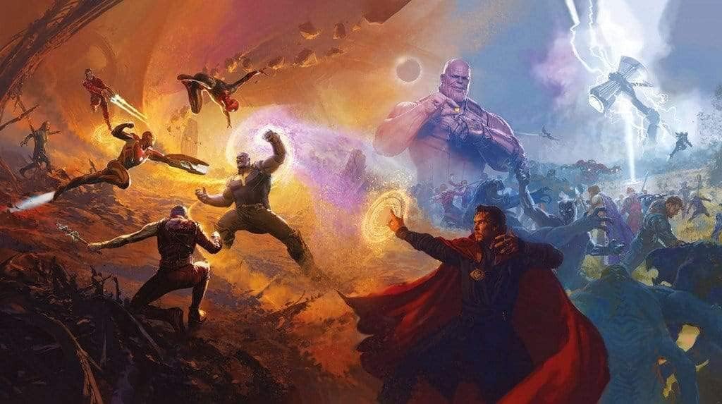 Komar Marvel IADX10-076 Non-Woven Photo Wallpaper Avengers Epic Battles Two Worlds Size: 500 x 280 cm (Width x Height) Children's Room Wallpaper Superheroes War