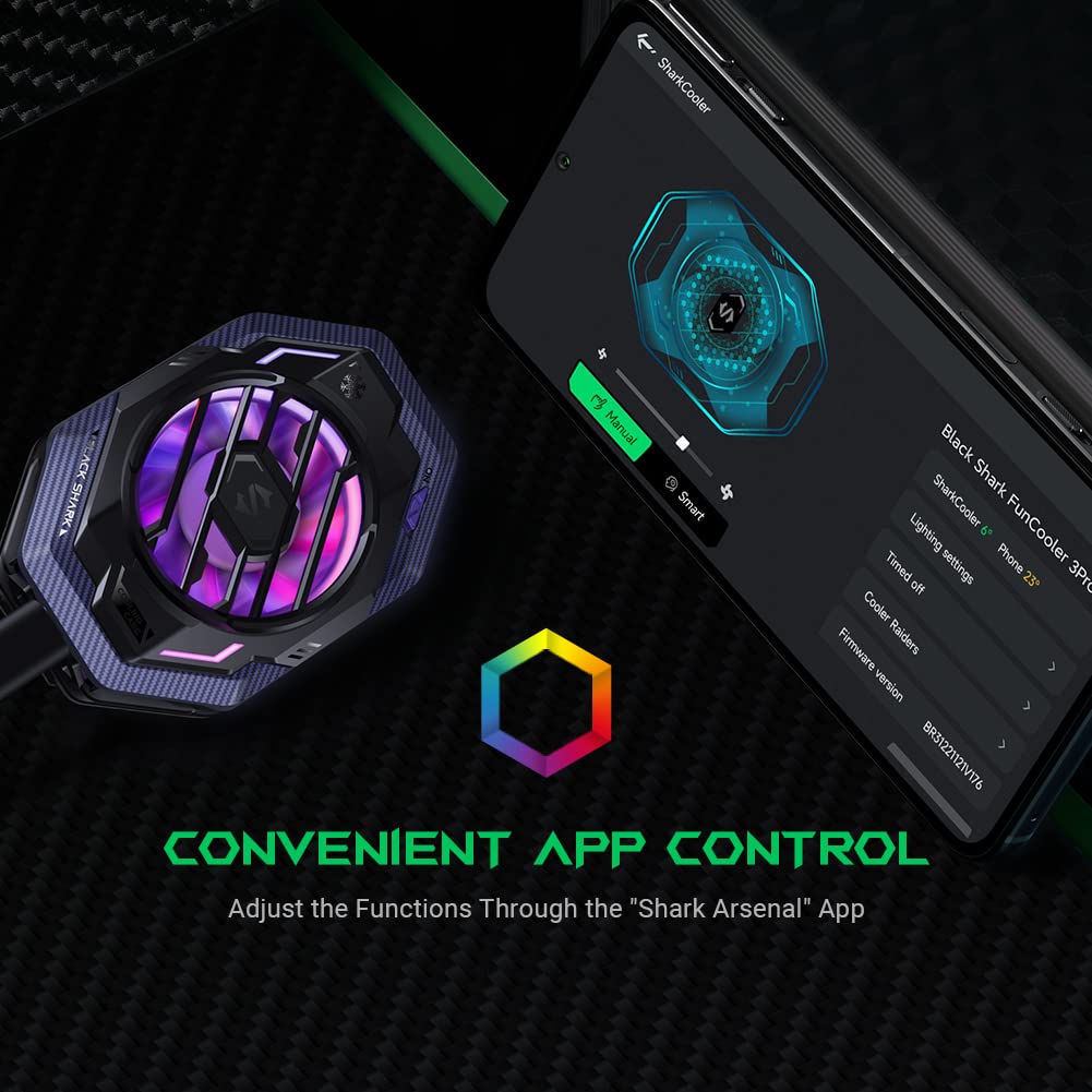 Screenshot of the Shark Arsenal app interface for cooler control