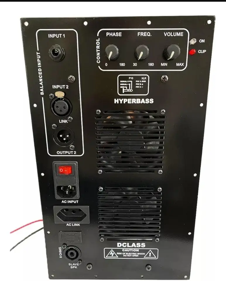 DCLASS Amplificador Ativador P/Caixas Sub Graves 1500 Watts Rms