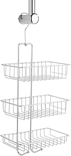 WENKO Etagère Douche Nivala, Etagere Douche à Suspendre Sans Percage, Inox