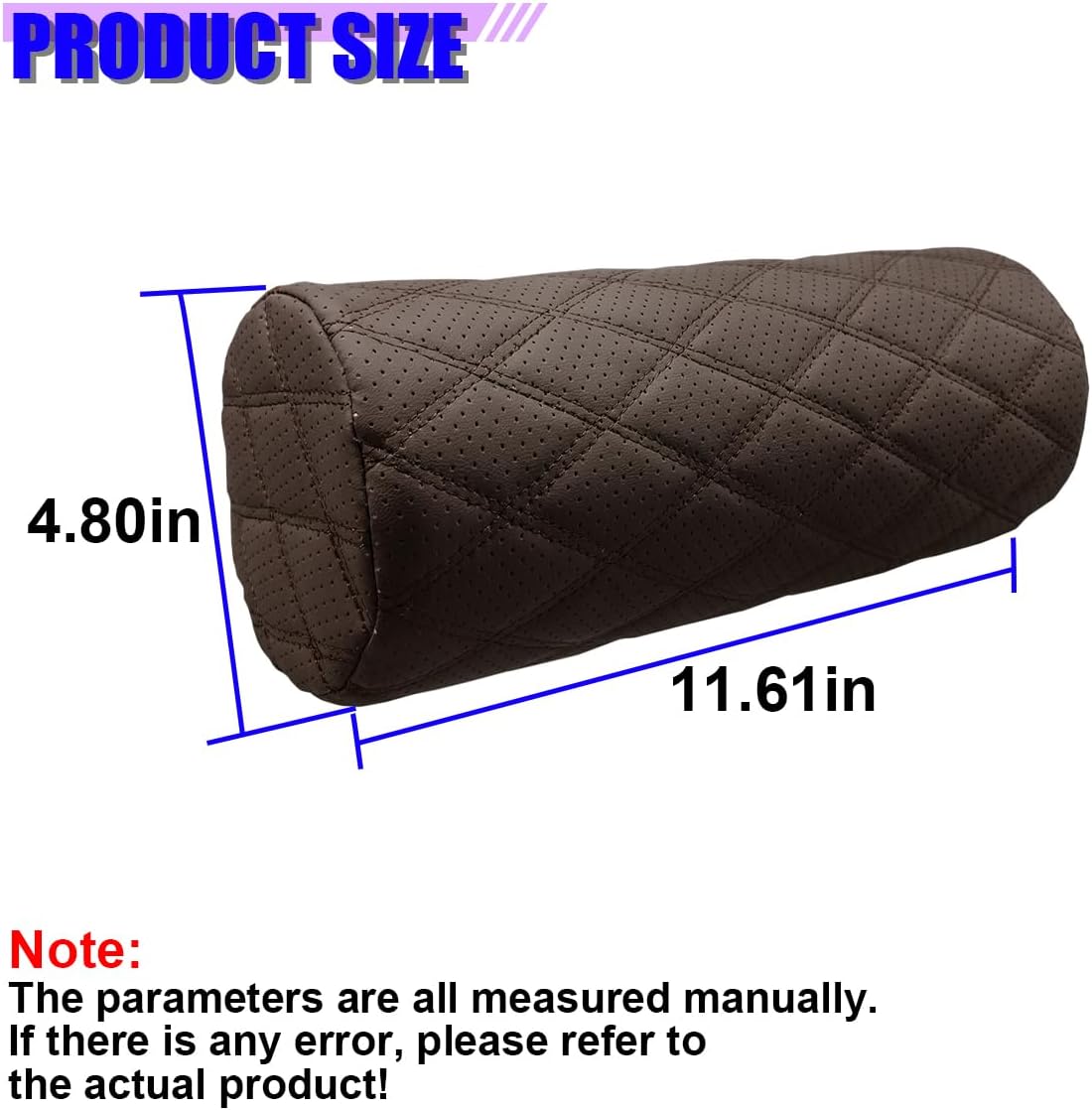 Car Headrest Pillow for Driving, with Adjustable Strap (Coffee) image 2