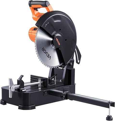 VEVOR Chop Saw, 14-inch Stainless Steel Cold Cut Blade, 3500 W Powerful Brushless Motor, 750-1200 r/min Adjustable Speed, Metal Cutting Chop Saw for Metal Square and Flat Tubes, Steels (240V/60HZ) | For Metal Square and