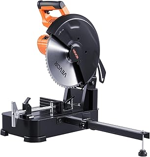 VEVOR Kappsäge Gehrungssäge mit 355 mm Edelstahl-Kaltschnittsägeblatt & 3500 W bürstenlosem Motor & 750–1200 U/min, Metallkappsäge für quadratische & flache Metallrohre, I-förmige Stähle