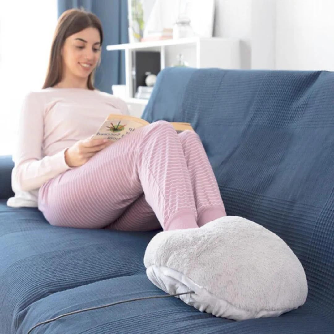 AirBlend Home ToesWarm Calentador de pies USB zapatillas calefactables de felpa para invierno y oficina con temperatura ajustable 50℃-60℃ diseño cómodo para mantener los pies calientes