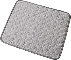 Tapete de resfriamento para animais de estimação gelo seda lavável almofada de resfriamento para cães e gatos filhote de cachorro cobertor para sofá chão assento de carro (P (50 x 40 cm), cinza)