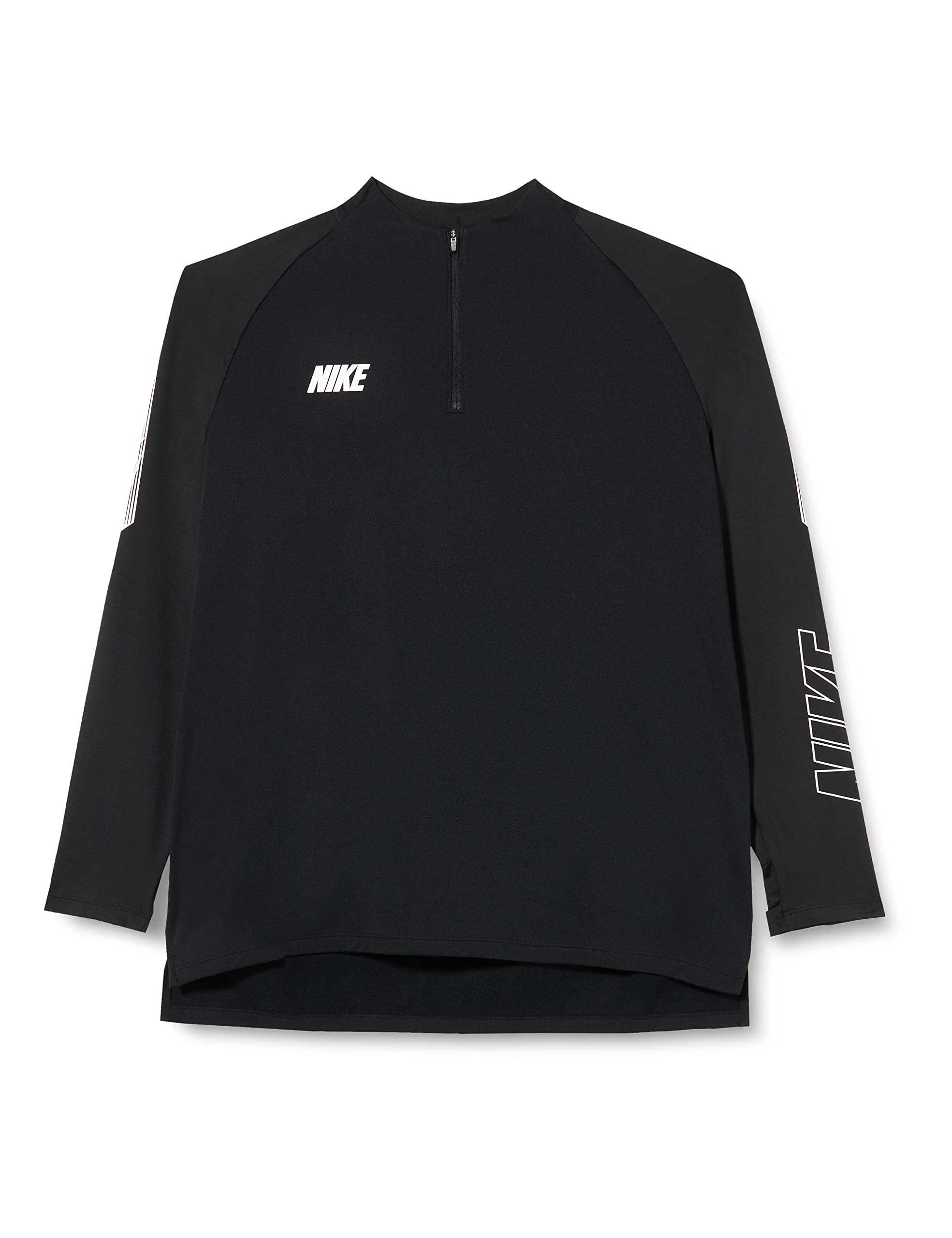 Nike Men M NK DRY SQD DRIL TOP 19 Long Sleeved T-shirt - Black/White, 2X-Large