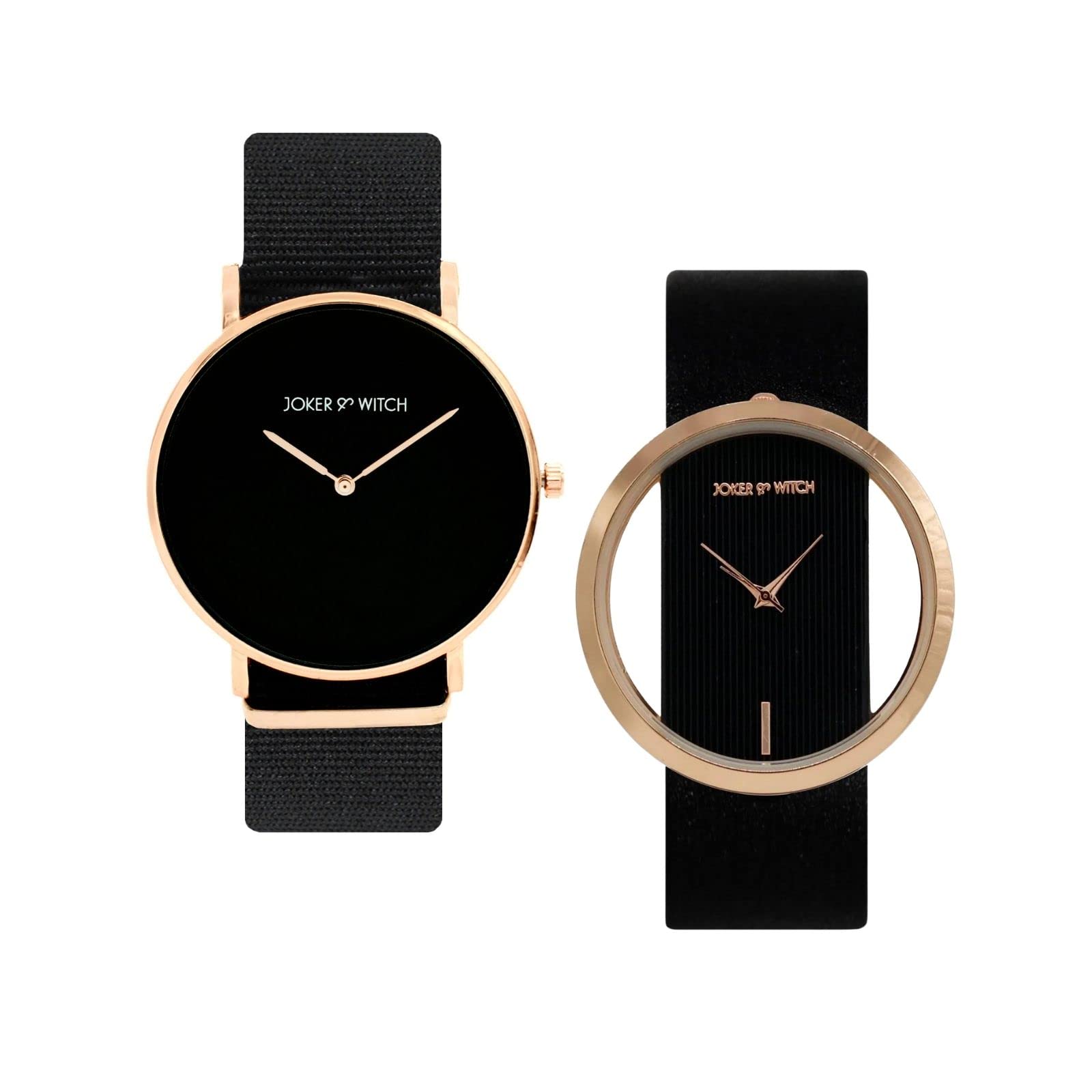 Joker & Witch Synthetic Unisex La Vie & Rose Couple Analogue Watches, Band Color:Black (B0BVB4CCSQ) Amazon Price History, Amazon Price Tracker