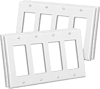 Vista 9 de CML Placas Decorativas de Pared, Paquete de 50 Cubiertas para Receptáculos de Toma de Corriente, Placas de Interruptor de 1-Gang, Tamaño Estándar