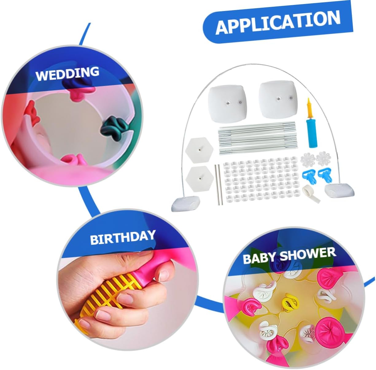 ABOOFAN Balloon Arch Set Adjustable Stand Kit 15 Fiber Pole Water for Decorations