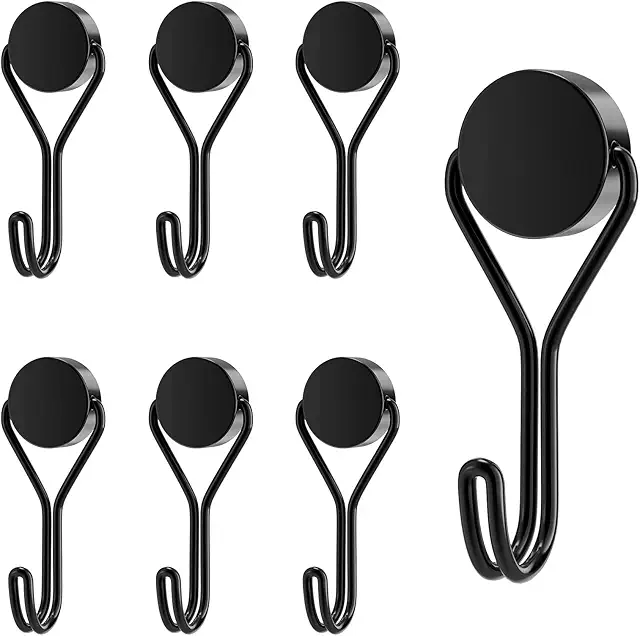 MOGADEE® Magnethaken 6 Stück - Extra Stark für Küche, Büro & mehr