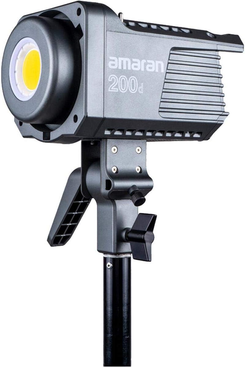 Amaran 200d LED Video Light, 200W CRI95+ TLCI96+ 65,000 lux@1m Bluetooth App Control 8 Pre-Programmed Lighting Effects DC/AC Power Supply