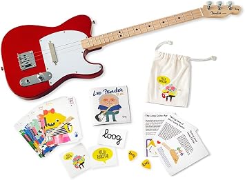 Fender x Loog Telecaster kids electric guitar 3 strings beginner set Candy Apple Red