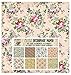 Decoupage Paper Pack (24 Sheets 6"x6") Romantic Vintage Floral Pattern FLONZ Vintage Styled Paper for Decoupage and Craft