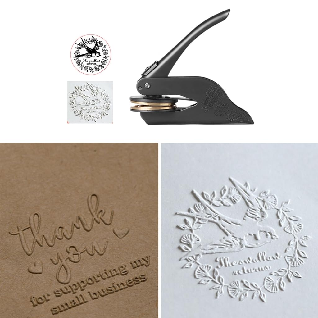 Praktischer Prägestempel, Siegel-Prägestempel, Exlibris-Stempel für Umschläge, Papier