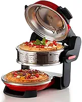 Ariete 927, Forno de Pizza Elétrico Duplo para 2 pizzas com pedras refratárias antiaderente - 2 Pizzas em 4 minutos - Temperatura máxima 400° - 1800 Wats - Timer 30' - Vermelho - 110V