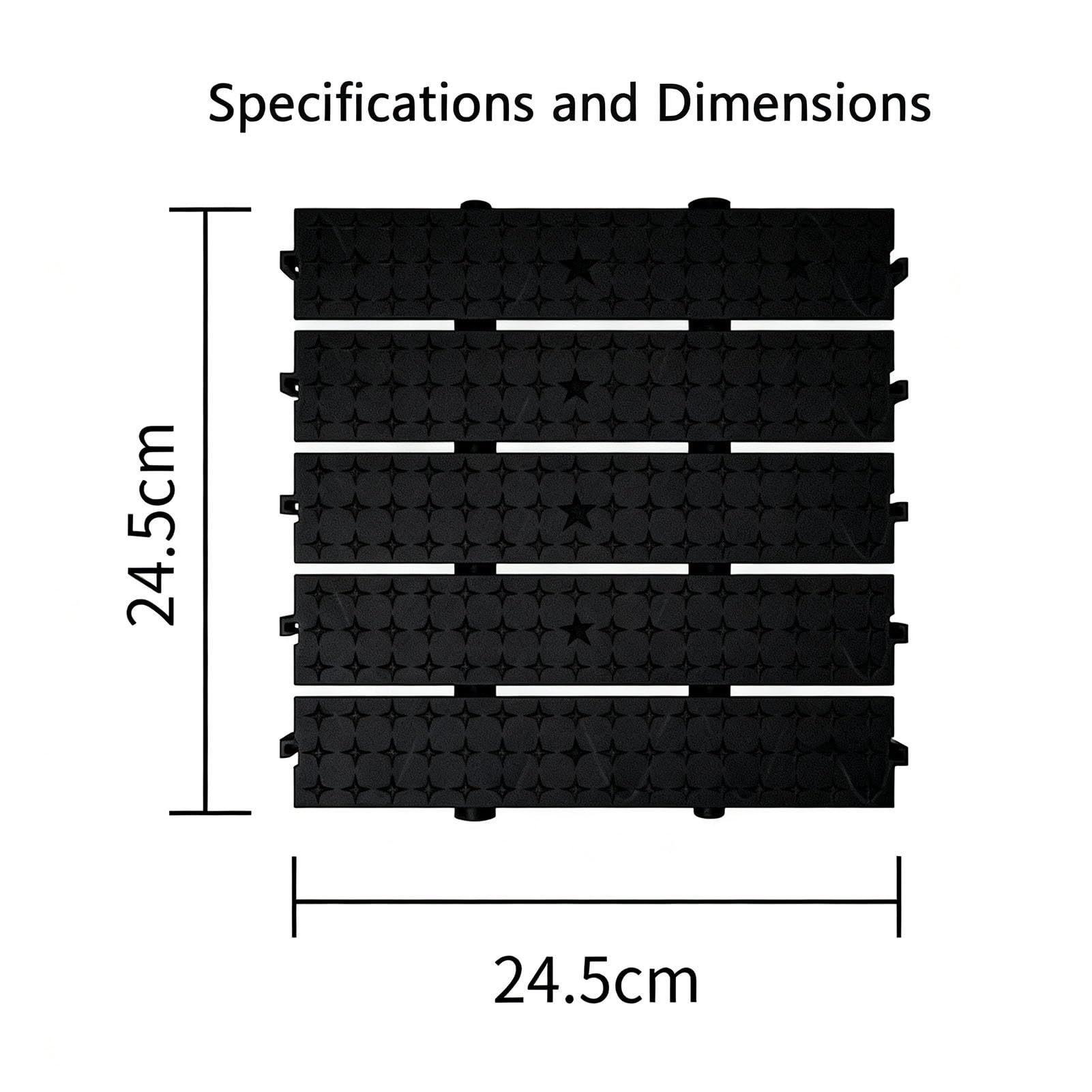 Bañera PP Entrelazadas Minimalista Placa Rejilla de Plástico Square Non Slip Shower Mat Balcón Jardín