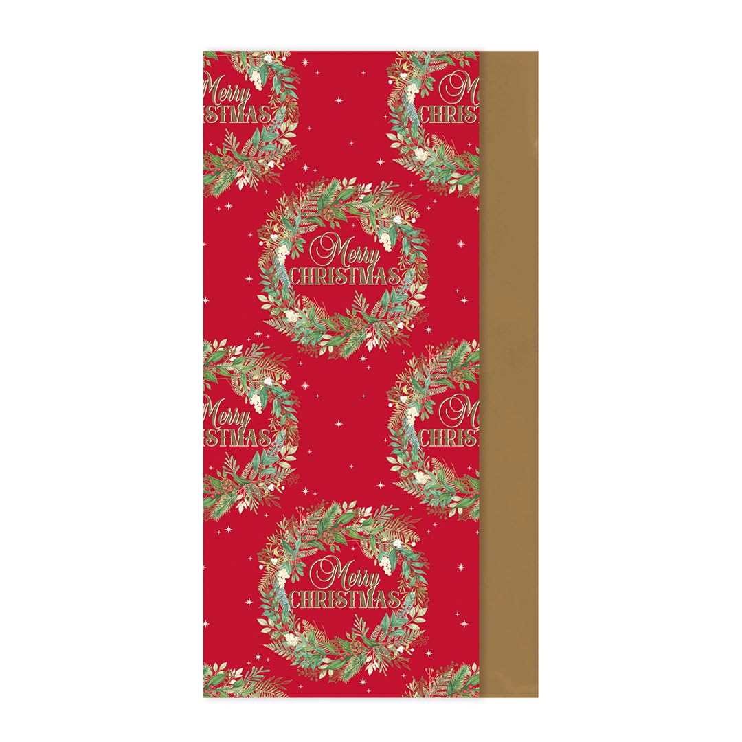 Eurowrap Pack Of 8 Merry Christmas Wreath Tissue Gift Papers from B&Q